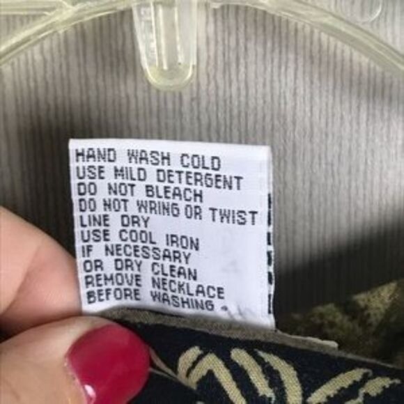 Vintage Darian Womens Size 8 Rayon Green & Black Patterned Tunic Top With Short - Picture 6 of 6